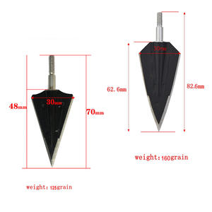 <span class=keywords><strong>Punta</strong></span> di Freccia Fissa a 2 Lame per Tiro con l'Arco, 125/160 Grani, in Acciaio Inossidabile, per <span class=keywords><strong>Caccia</strong></span> e Tiro con l'Arco - Product Image 3