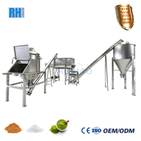 Ligne de mélange automatique de poudre avec station anti-poussière pour mélangeur à ruban, convoyeur et silo – Fournisseur