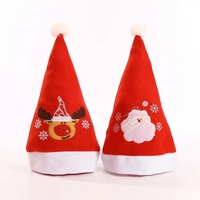 Noël en peluche rouge chapeau de père noël doux chapeau de père noël décoration de fête de noël noël rouge classique chapeau de père noël pour adultes