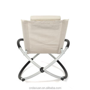 Mecedora cómoda para exteriores, tela suave y marco de metal, jardín, Camping, senderismo, silla de playa con reposabrazos y almohada - Product Image 4