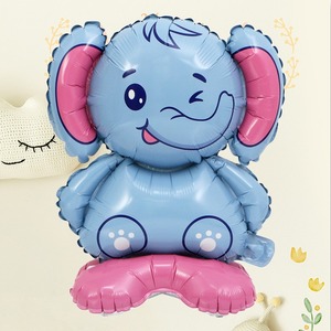 Globos de papel de aluminio con temática de <span class=keywords><strong>bosque</strong></span>, fiestas, zorro, elefante, León, dinosaurio, Koala, soporte para caminar, globo de helio, decoración de cumpleaños - Product Image 3