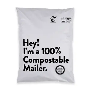 Поли-конверты с настраиваемым рисунком, 100% биоразлагаемый почтовый пакет, экологически чистый упаковочный пакет