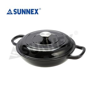 Sunnex Coloré Cocotte En Fonte Ensembles Pot Cuisine Casseroles Rond Four Hollandais - Product Image 6