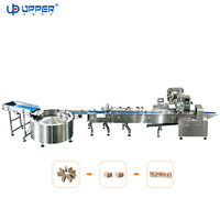 Ligne de production d'emballage de briquettes d'allumage carrées avec trieuse centrifuge automatique, équipement d'emballage Flow Pack pour briquettes d'allumage