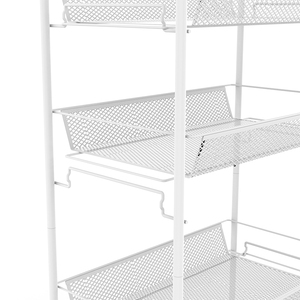 Chariot utilitaire OEM/ODM à 4 niveaux, organisateur de maquillage, chariot de rangement à 4 niveaux - Product Image 4