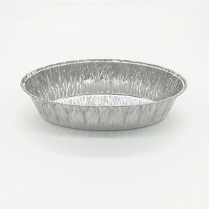 Tia tb45 Mười và một nửa inch hình elip đĩa nhôm lá mỏng <span class=keywords><strong>container</strong></span> bướm hình tráng miệng khay cấp thực phẩm Lá <span class=keywords><strong>container</strong></span> - Product Image 2