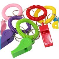 Silbato de plástico Cheer con logotipo personalizado y pulseras elásticas