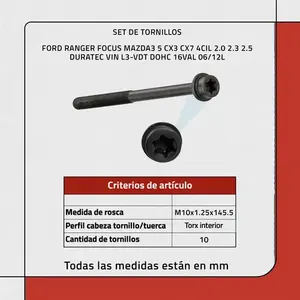 Jeu de vis pour Ford Ranger Mazda 4 cylindres 2.0 2.3 2.5 16 soupapes 06/12 - Product Image 2