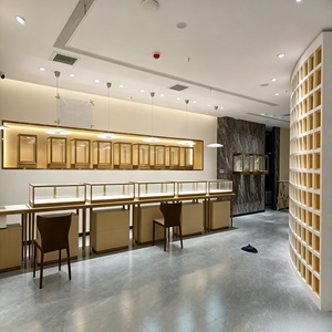 Jewelry Watch Luxury Goods Shop Interior Design Full Room Customization Glass Display Cabinet Jewelry Showcase Store Renovation - Product Image 4