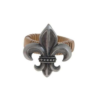 Rond de serviette antique en métal coulé, rond de serviette en laiton, rond de serviette plaqué argent - Product Image 5