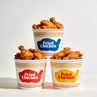 Emballage personnalisé en gros pour la restauration rapide, avec logo, pour emporter, nuggets de poulet KFC, ailes de poulet, poulet frit en seau