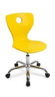 Chaise d'école avec siège en plastique, structure métallique, ergonomique, empilable, design moderne, durable, pour usage commercial, maison, bureau, salon, salle de sport, appartement