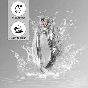 Jaula <span class=keywords><strong>de</strong></span> <span class=keywords><strong>castidad</strong></span> plana Dispositivos <span class=keywords><strong>de</strong></span> <span class=keywords><strong>castidad</strong></span> masculina, jaulas <span class=keywords><strong>de</strong></span> metal para pene con cerraduras y cinturón invisibles, Juguetes sexuales para adultos para parejas masculinas - Product Image 5