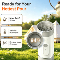 Nouvelle arrivée, mini cafetière portable, réservoir d'eau de 110 ml, 94 ℃   Machine à expresso sans fil pour eau chaude, idéale pour voiture, bureau, randonnée