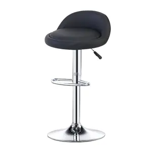Comfortable Bar chair height adjustable office chair Factory outlet PU bar stool with metal legs