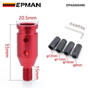 Adaptateur universel de pommeau de levier de vitesses en aluminium EPMAN pour filetage M10x1.5 et M12x1.25 compatible avec BMW Mini et Honda EPAA02G08K - Product Image 3