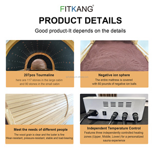 Vente directe d'usine OEM ODM, dôme de sauna portable en bois naturel à infrarouge lointain - Product Image 6