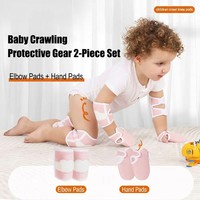 Ensemble de protection pour bébé : genouillères, coudières et protège-mains en tissu antidérapant, légers (22g), respirants et doux pour la sécurité des nourrissons