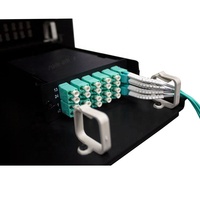 12 Fiber OM4 Optical Fiber Trunk Cable Assemblies with 360° Bendable LC Boot for for 40G/100G Transmission
