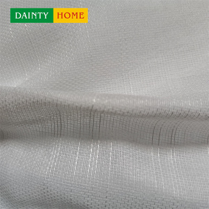 Venta al por mayor 2 paneles diseño de flores país de origen ojal superior 3D jacquard blanco gasa cortina transparente <span class=keywords><strong>para</strong></span> la sala de estar - Product Image 4