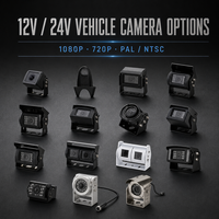 Caméra de recul étanche IP68 12V 24V à écran partagé 1080P avec vision nocturne et ADAS pour camions, bus, fourgonnettes et véhicules utilitaires lourds