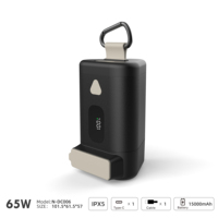 Banque d'alimentation étanche IPX5 15000mAh, charge rapide 20W PD avec PPS, chargeur portable double USB-C pour utilisation en extérieur