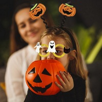 Lunettes citrouille d'Halloween pour enfants et adultes Décorations de fête de festival fantôme Accessoires photo et cadres de lunettes drôles