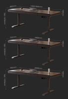 Escritorio de Computadora de Madera, Estilo Italiano Minimalista, Ecológico, Duradero, con Sillas de Oficina Pequeñas para el Hogar, Ajustables en Altura