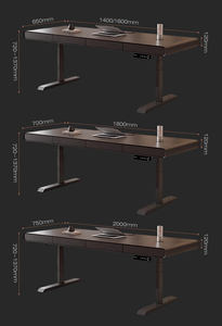 Table et chaises de bureau de luxe pour la maison, bureau réglable en hauteur, bureau d'étude, bureau d'<span class=keywords><strong>ordinateur</strong></span> minimaliste italien, mobilier de bureau en bois - Product Image 6