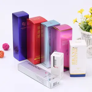 Boîte d'emballage cosmétique avec Logo personnalisé, 100 pièces, fond de teint, crème CBD, feuille d'or, soins de maquillage, rouges à lèvres