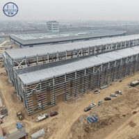 Estructura de Acero Galvanizado en Caliente de Primera Calidad, Almacén Moderno, Edificio de Almacenamiento Metálico Duradero Anticorrosión, Taller, Gimnasio, Supermercado
