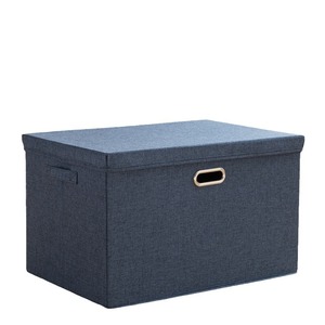 Cotton Linen <b>Storage</b> <b>Box</b> With Lid Foldable Rectangle Clothing Organizer Fabric Toy <b>Storage</b> Drawer Wardrobe Organizer - Product Image 4
