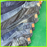 Jeans d'occasion de qualité supérieure, marques mixtes, pour hommes, vente en gros, pantalons en denim, lots en vrac, tailles mixtes, toutes saisons CN/GUA