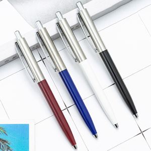 Wholesale New Press Supply Metal Aluminum Ballpoint <b>Pen</b> With Multi-Color Advertising Printed Custom Logo for Business Bank Gift - Product Image 1