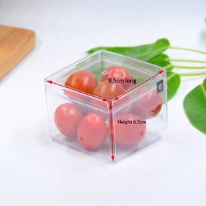 Boîte carrée en plastique transparente de qualité alimentaire PS, conteneur transparent sans bavures de 280ml, pour bonbons, fruits secs, emballage cadeau - Product Image 6
