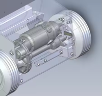 Günstiger Preis 2000W 48V Transaxle-Antriebseinheit mit Bremssteuerung und Gashebel für Industrielle Materialhandhabungsgeräte