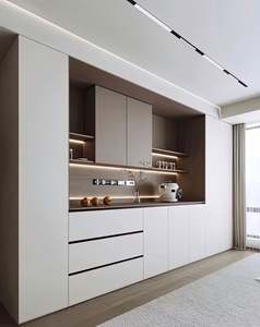 Buffet en bois sur mesure de luxe avec cave à vin, rangement multifonctionnel pour salle à manger, cuisine, salon - Product Image 2