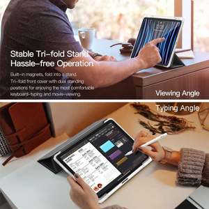 2023 nouvel étui mince pour tablette pour <span class=keywords><strong>iPad</strong></span> Air 5e/<span class=keywords><strong>4e</strong></span> <span class=keywords><strong>génération</strong></span> 10.9 <span class=keywords><strong>pouces</strong></span> 2022/2020 <span class=keywords><strong>Pro</strong></span> <span class=keywords><strong>11</strong></span> couverture arrière en PC dur transparent avec porte-crayon - Product Image 6