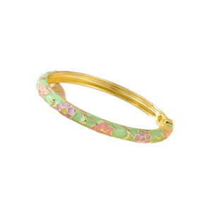 Bracelet floral en métal émaillé pour femme - Nouvelle mode rétro de style chinois avec éléments traditionnels chinois - Product Image 6