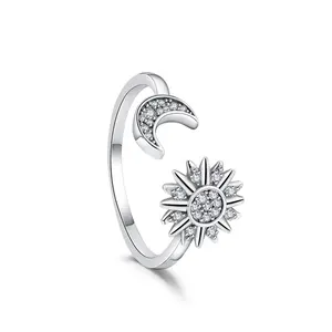 Hot Sale 925 Sterling Silver Infinite Heart Daisy Flower Snowflake Rings For Women Original Charms Pan Jewelry DIY