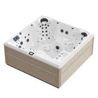Virpol Spa 6 personas Eco-Friendly Acrílico Rectángulo Spa Tina 121 Jets Balboa Control Diseño moderno para uso familiar de hotel al aire libre
