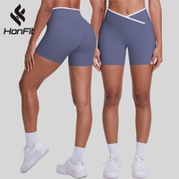 HONFIT Logo kustom celana pendek Tinggi Wanita sejuk cepat kering kebugaran Gym celana pendek musim panas wanita celana pendek olahraga kasual untuk wanita