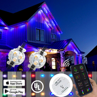 Luz LED RGB para Aleros, Exterior, Impermeable IP68, Chip UCS2904, Control por Aplicación, para Iluminación Decorativa Interior/Exterior