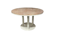 Table de salle à manger ronde en métal au design moderne et luxueux, table de banquet pour restaurant avec base de table stable
