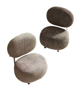 Taburete Liuli con Ruedas Universales, Taburete Pequeño de Alta Gama para Sala de Estar, Taburete Pequeño con Respaldo para el Hogar, Silla Pequeña con Ruedas para Mover - Product Image 4