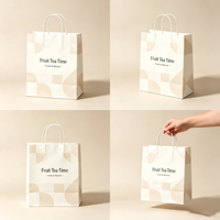 Pochette en papier kraft biodégradable, sac plat à trois soudures personnalisé pour échantillons cosmétiques