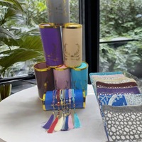 Ensemble de tapis de prière et de chapelets dans un coffret cadeau cylindrique, plusieurs couleurs, tapis de prière portable de voyage, ensemble cadeau de style ethnique