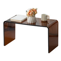 Table basse artistique nordique en acrylique, nouvelle collection, style luxe léger, pour salon avec espace de rangement, idéale pour petites maisons, table d'appoint/finale