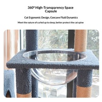 Arbre à chat multi-niveaux intégré avec plateforme de saut, en panneaux de particules, flanelle Teddy et sisal, personnalisable, design minimaliste