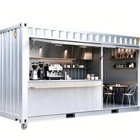 Kiosque préfabriqué moderne SKYLINE à montage rapide avec auvent battant, cuisine extérieure modulaire, stand de restauration